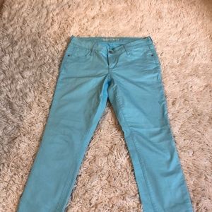 Light bright blue jeans